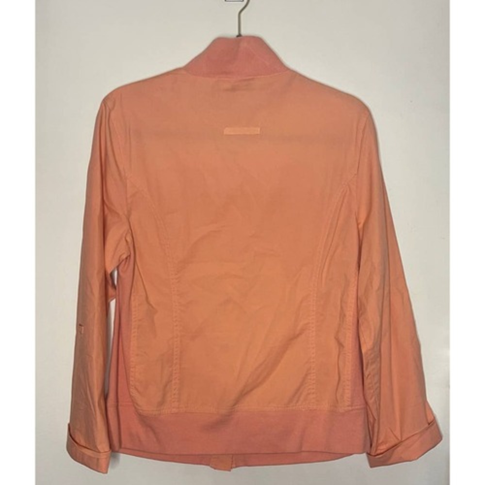 VTG Womens Blast Coral Light Jacket Size Medium Stretch With Pockets Snap Front - Picture 2 of 7